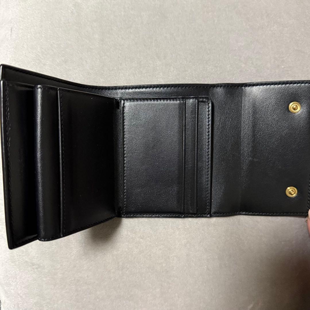 てんてんCELINE スモール トリフォールドウォレット ブラック 正規品