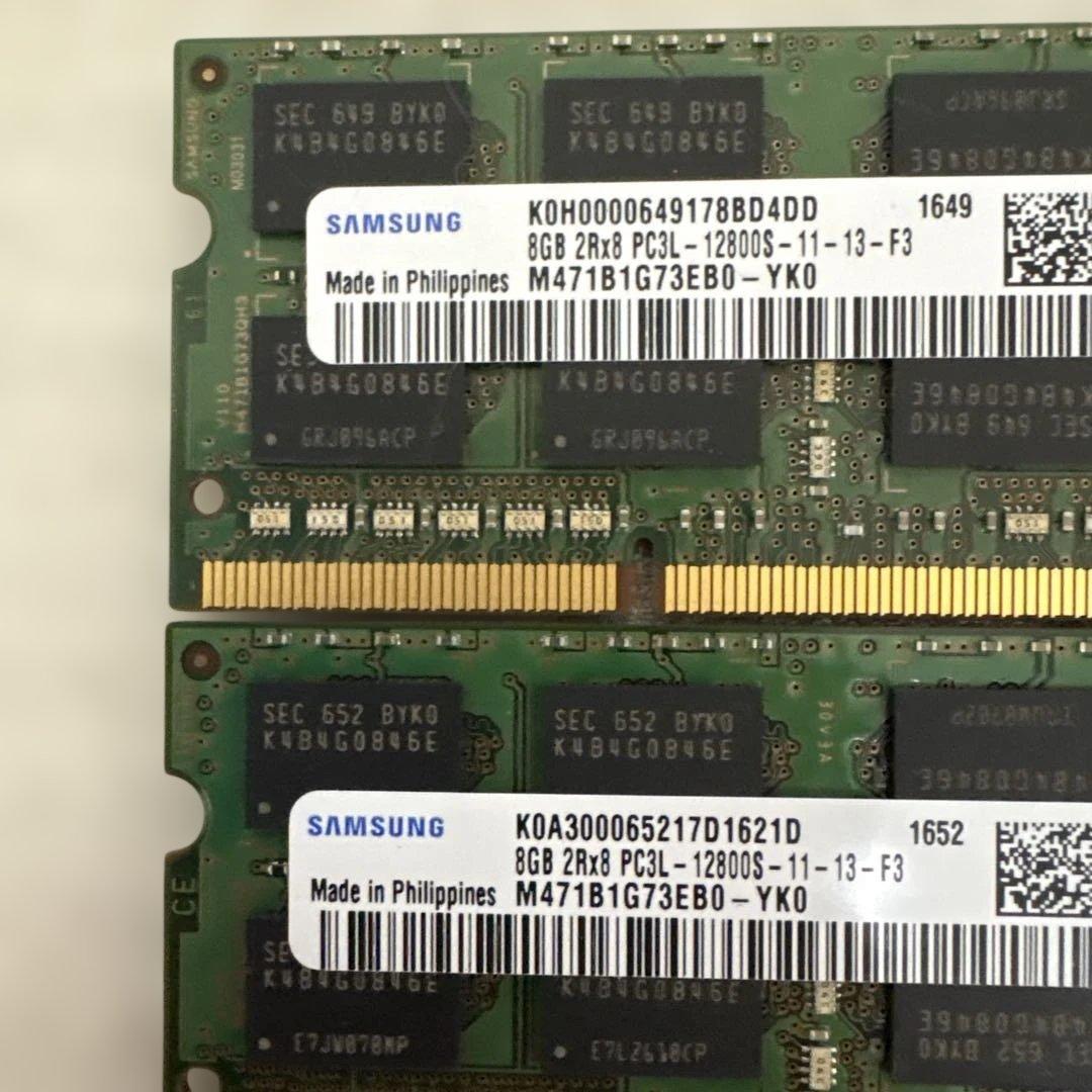 SAMSUNG 8GB PC3L-12800S 4枚