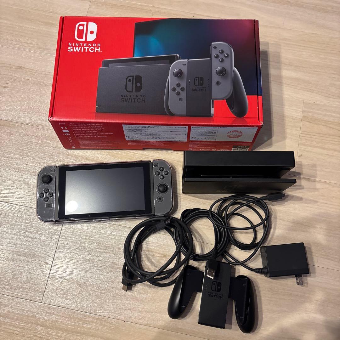 【超美品 ハードケースで使用】 Nintendo Switch 本体 グレー