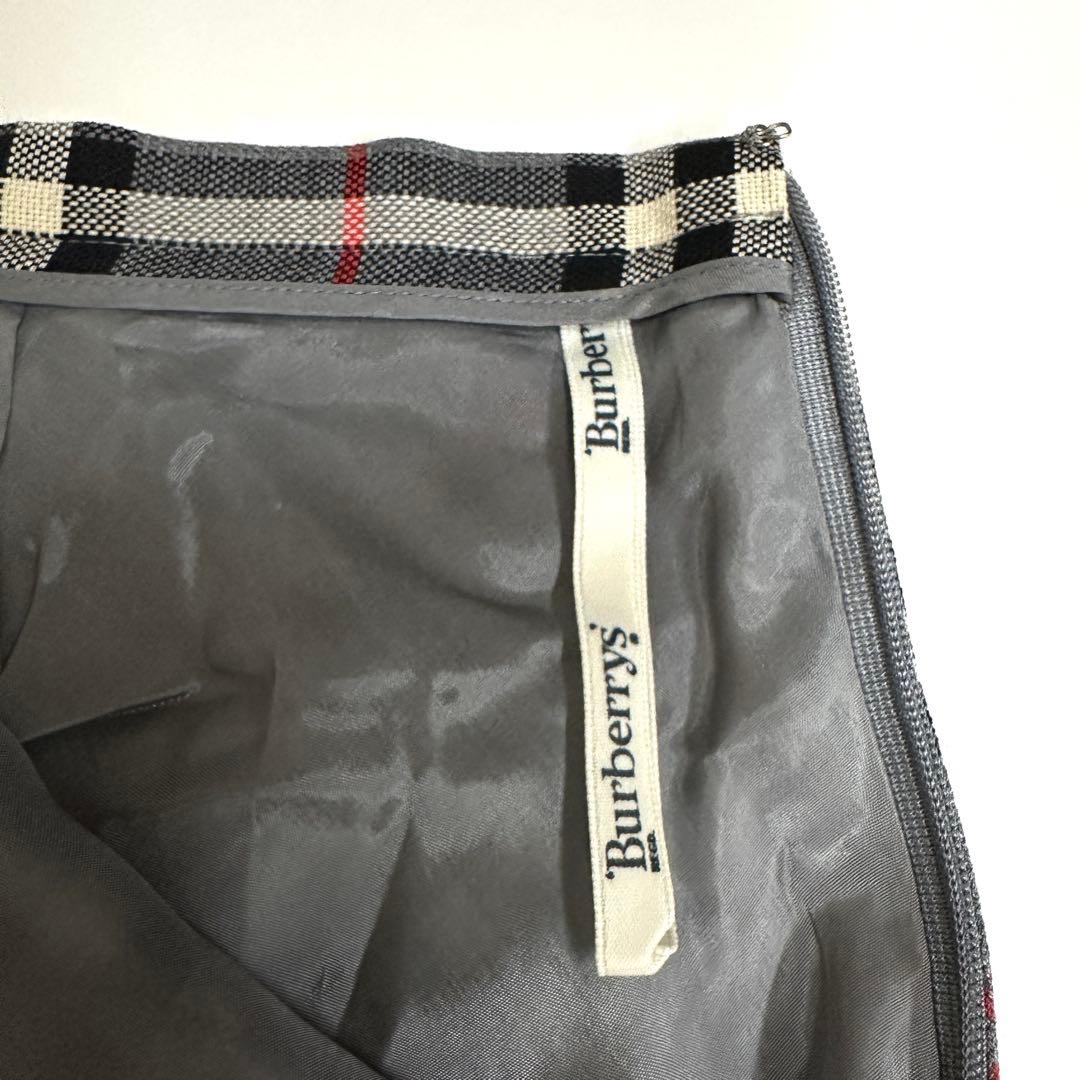 バーバリー Burberrys ノバチェック ロングスカート グレー 42英国製