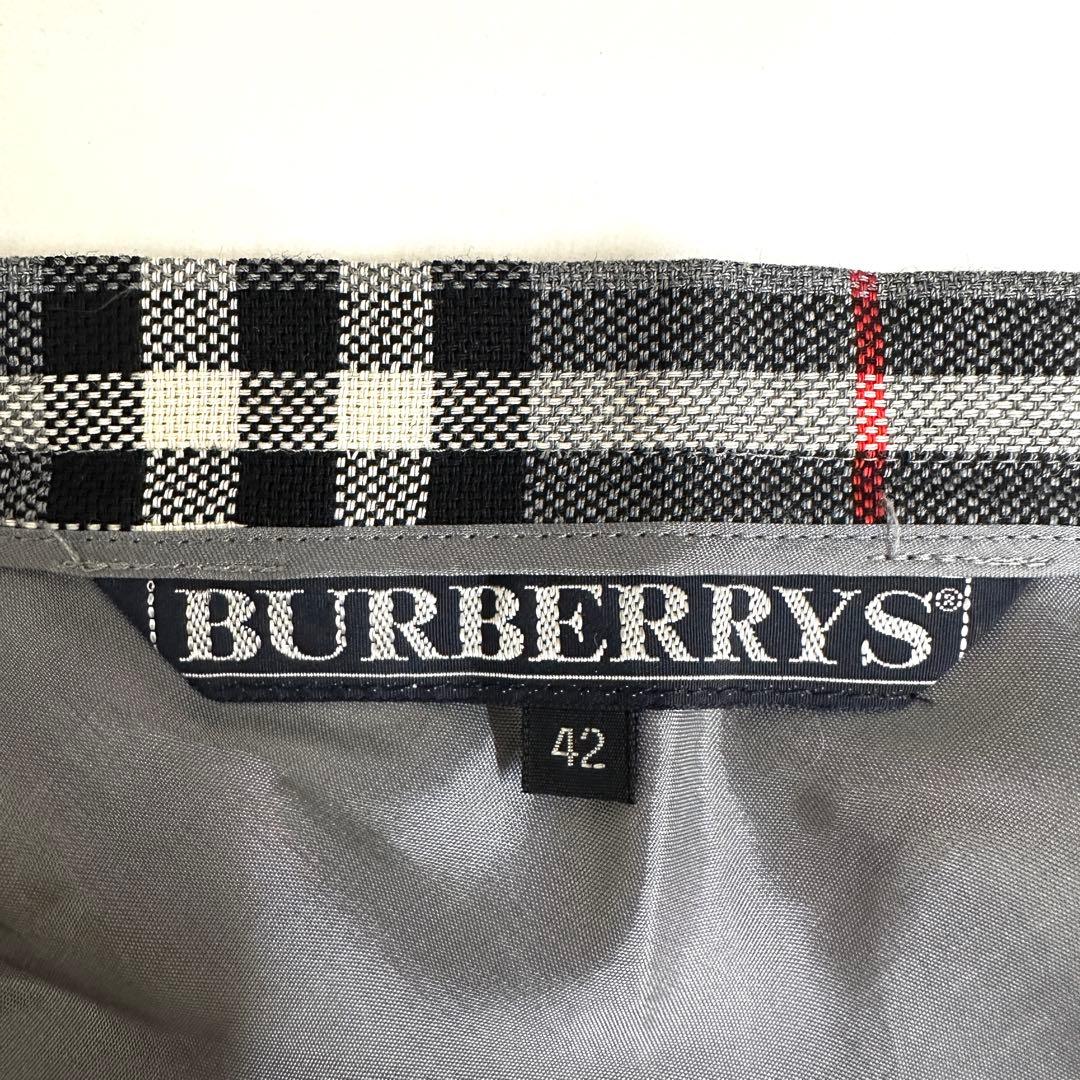 バーバリー Burberrys ノバチェック ロングスカート グレー 42英国製