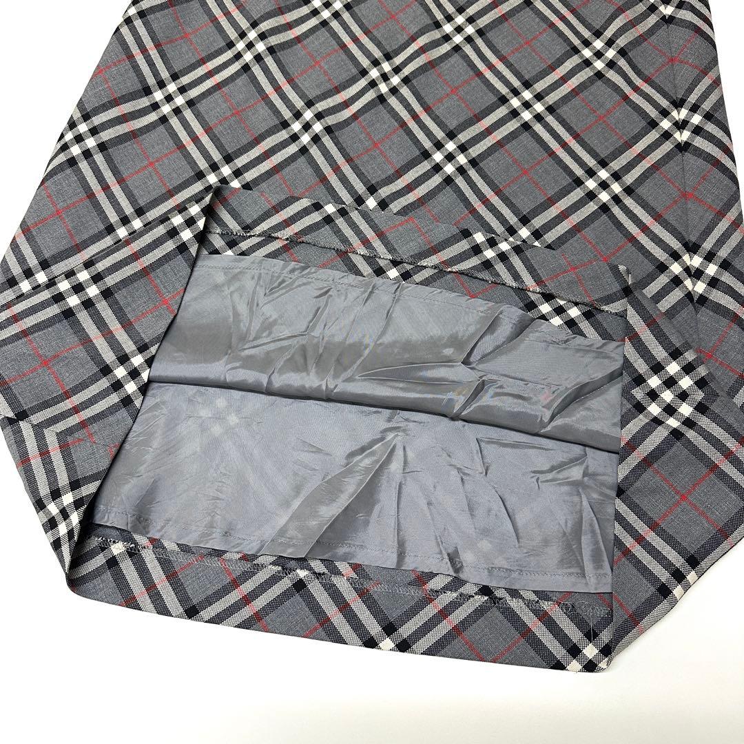 バーバリー Burberrys ノバチェック ロングスカート グレー 42英国製