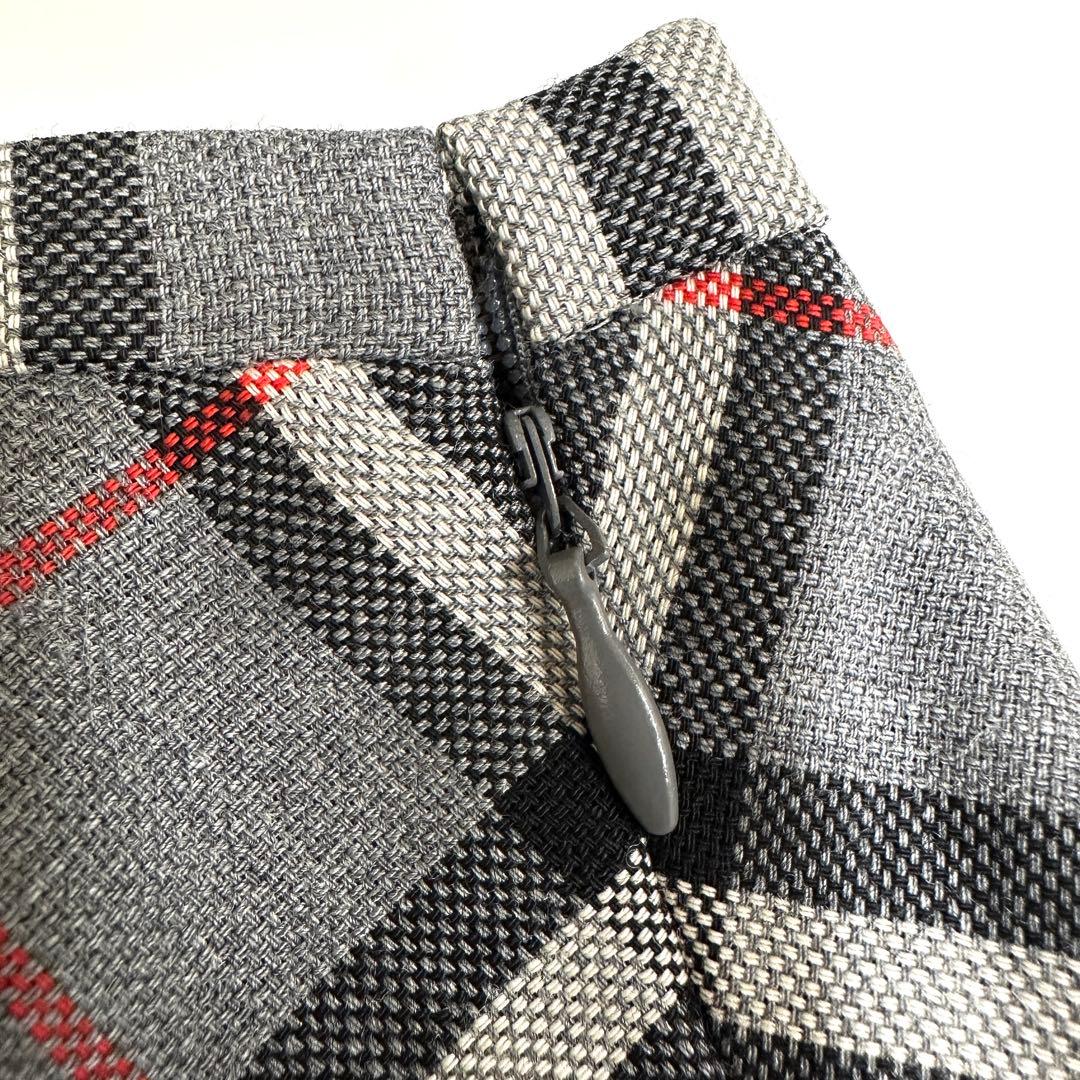 バーバリー Burberrys ノバチェック ロングスカート グレー 42英国製