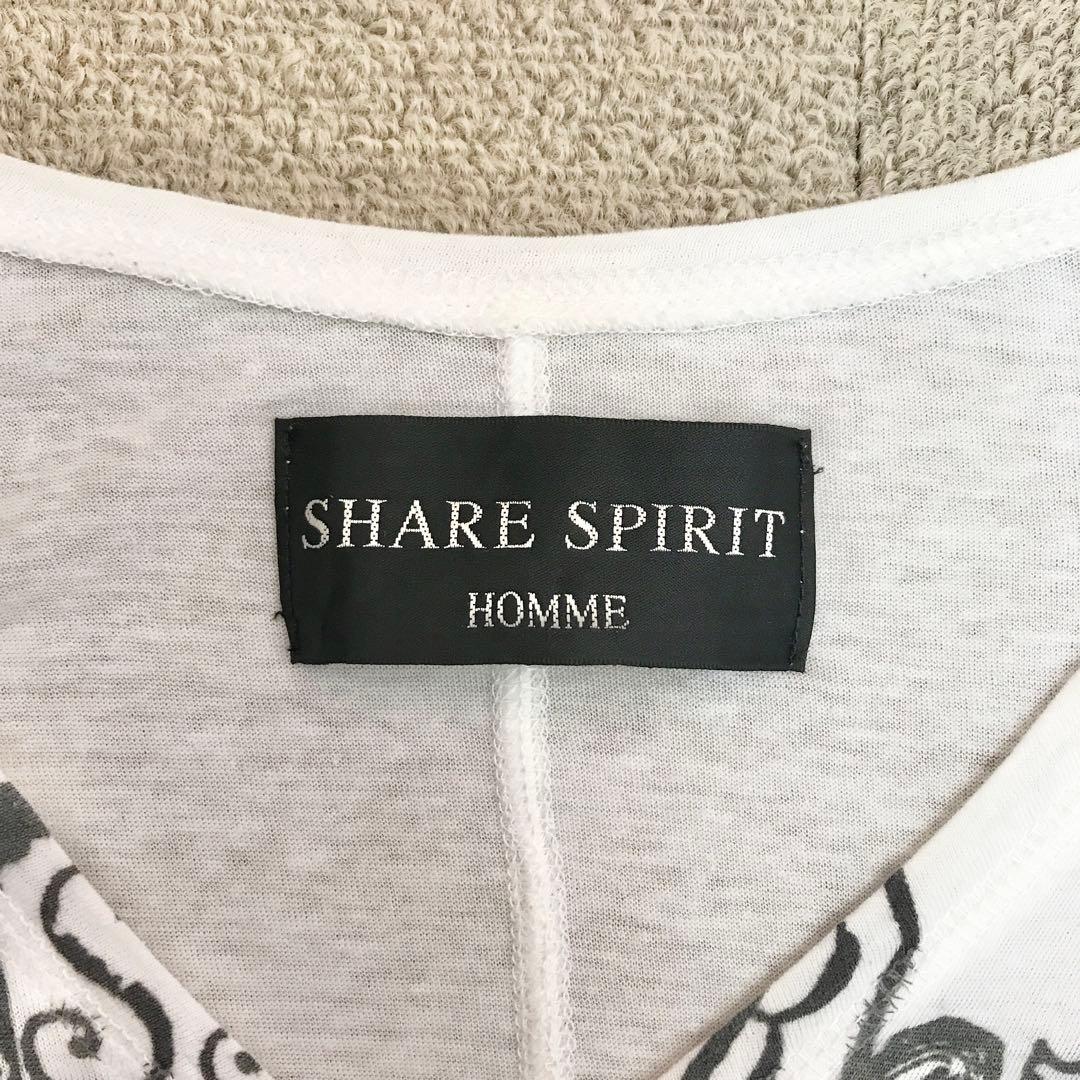 SHARE SPIRIT スカルプリント Tシャツ 半袖 カットソー S3358