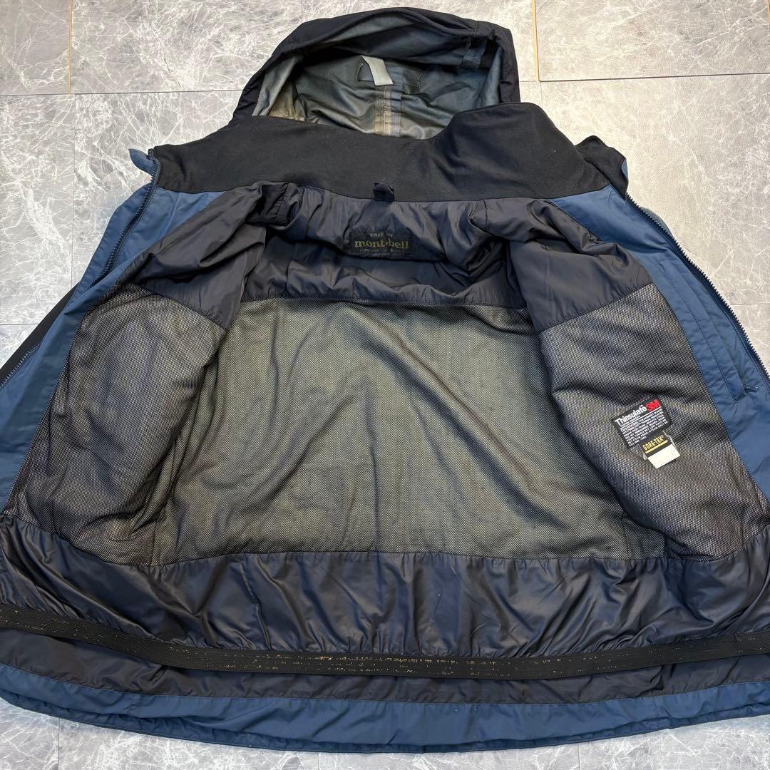 希少　オールドモンベル　ゴアテックス　ブルー　L メンズ　ナイロンパーカー