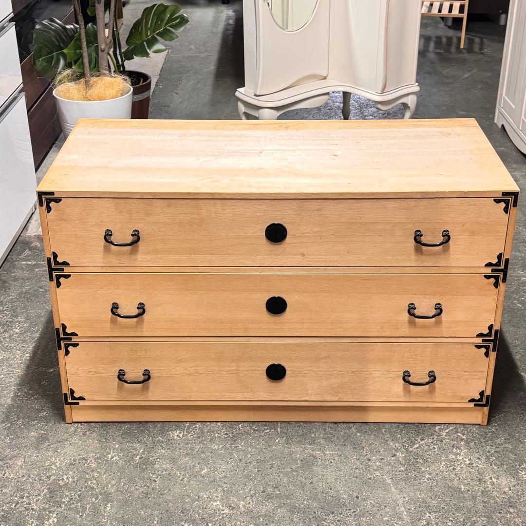 桐箪笥 和箪笥 桐タンス 3段 着物収納 和家具 ローチェスト