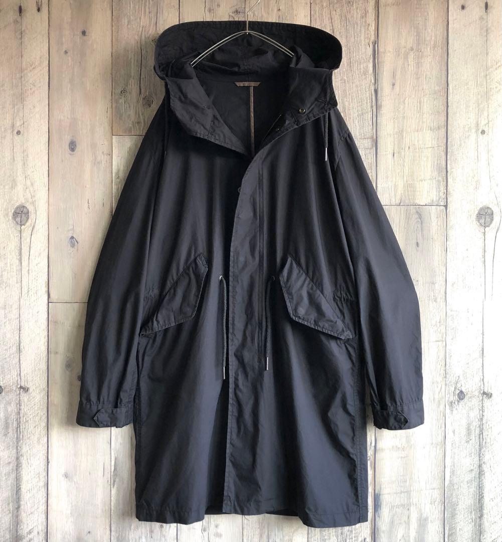 BARNEYS NEWYORK バーニーズニューヨーク　モッズコート　黒　薄手