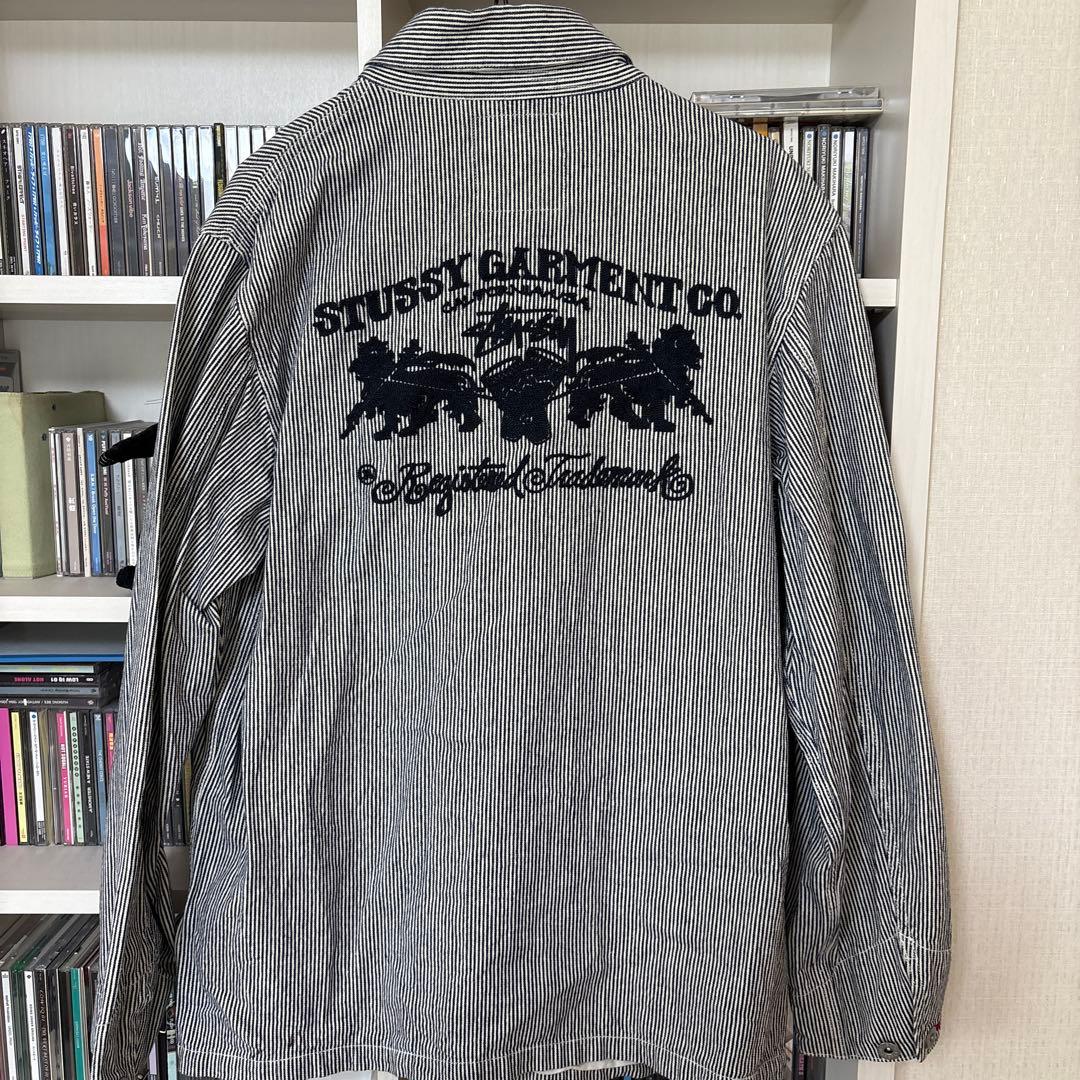 Stussy ヒッコリー柄 カバーオール
