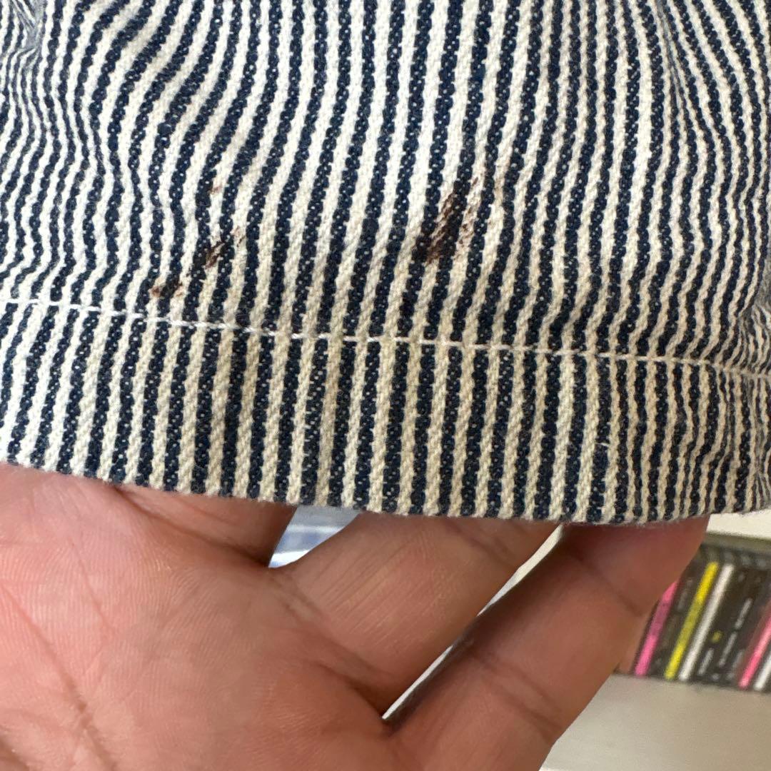 Stussy ヒッコリー柄 カバーオール