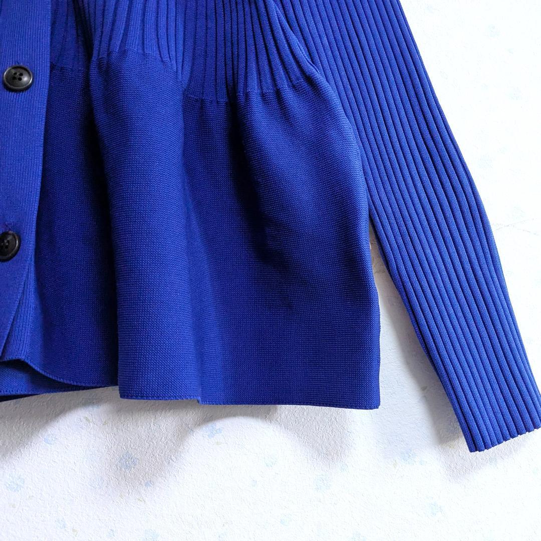 美品 24AW GALLARDAGALANTE ペプラム2WAYカーデ ブルー