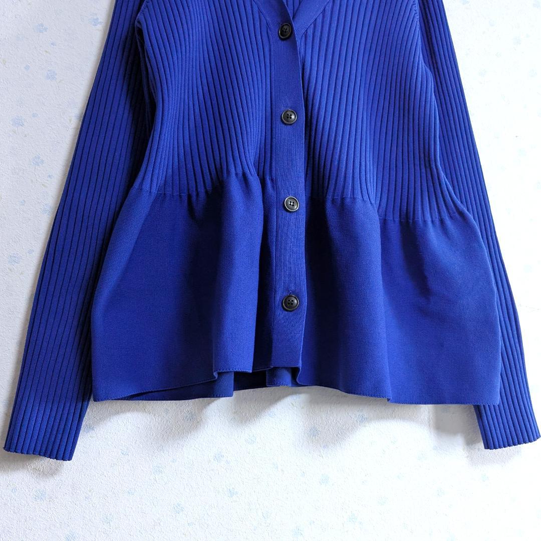美品 24AW GALLARDAGALANTE ペプラム2WAYカーデ ブルー
