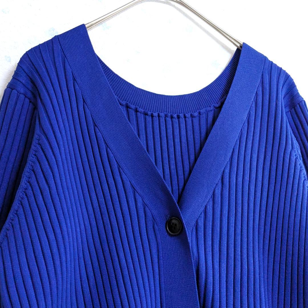美品 24AW GALLARDAGALANTE ペプラム2WAYカーデ ブルー