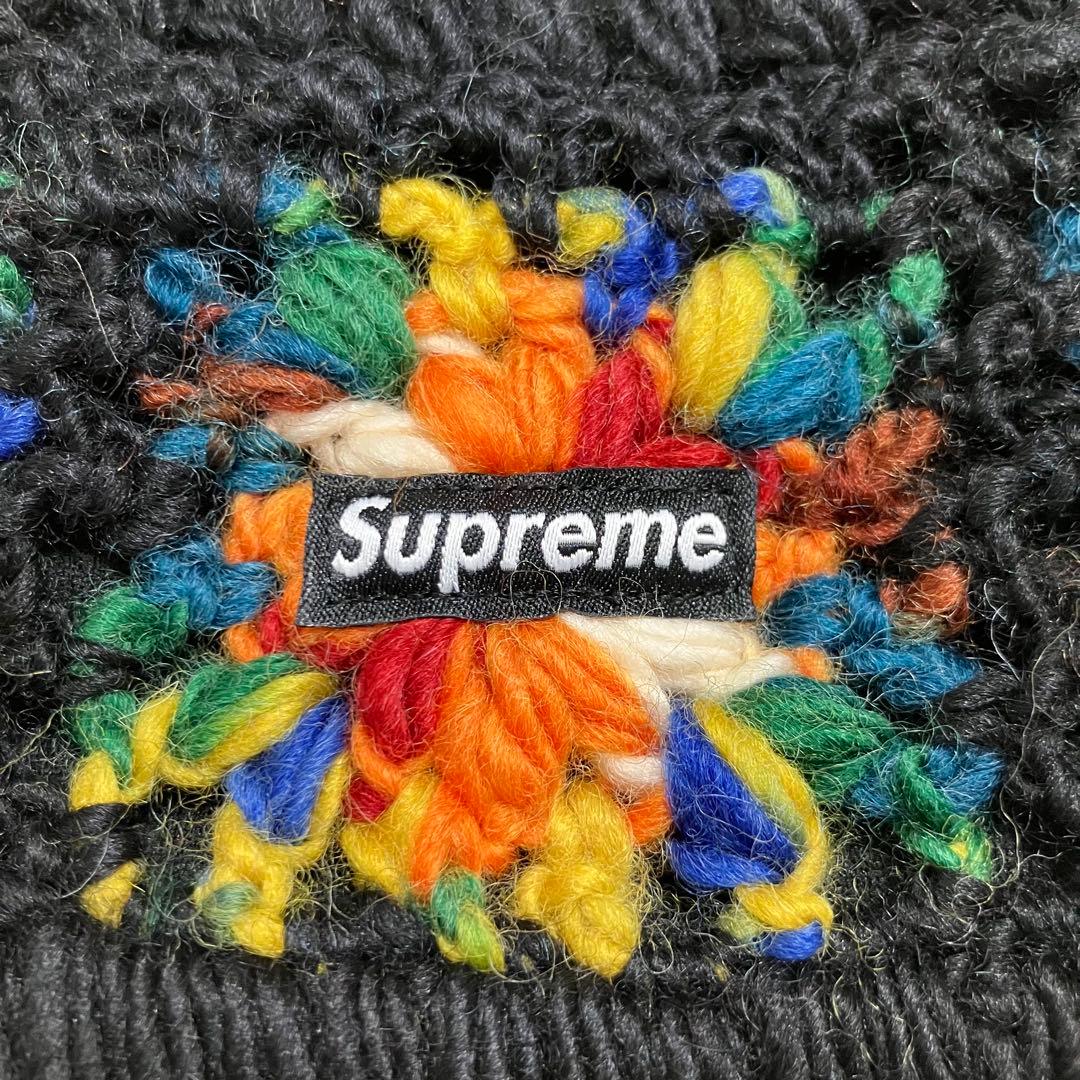 【美品】Supreme Crochet Beanie ブラック