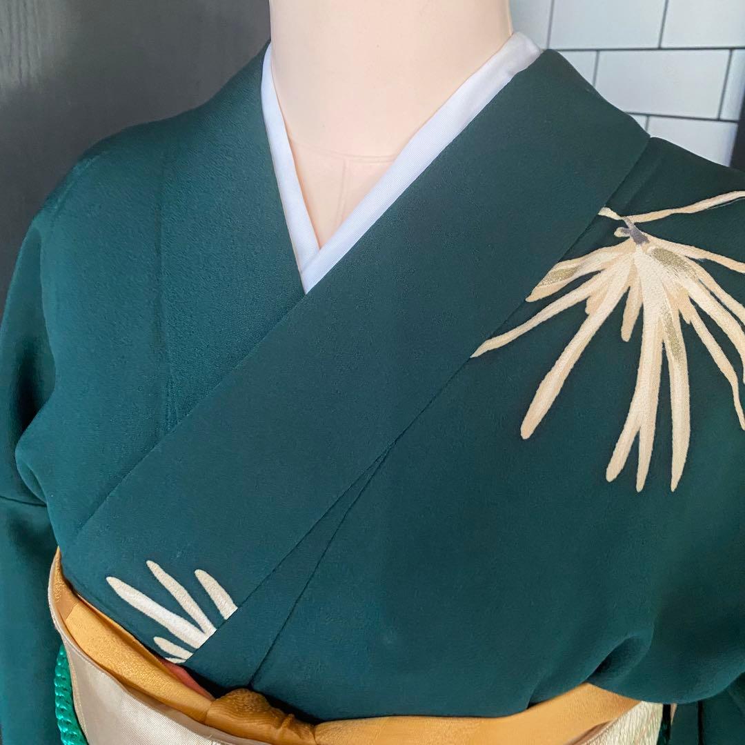 最終値下❤️極上アンティーク中振袖上品な松の枝模様美品！身丈肩153袴などにも