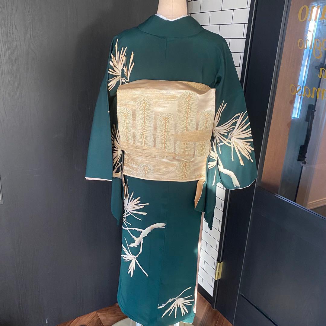 最終値下❤️極上アンティーク中振袖上品な松の枝模様美品！身丈肩153袴などにも