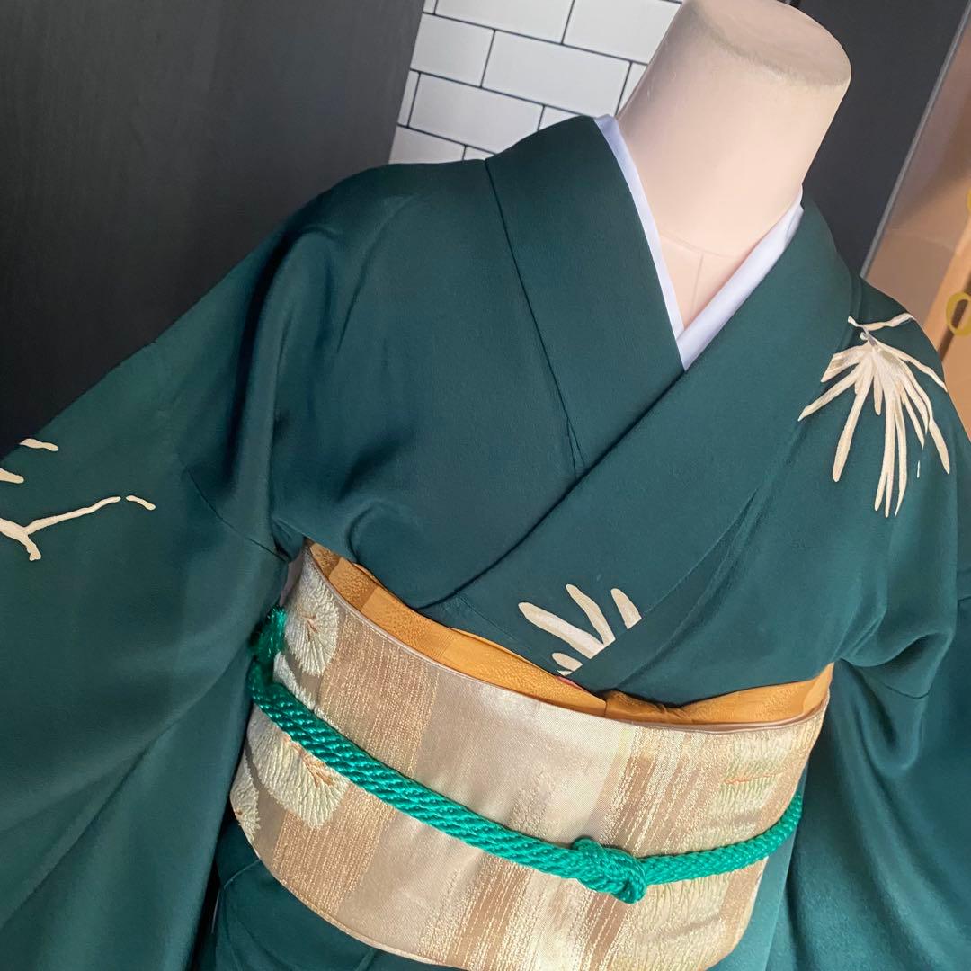 最終値下❤️極上アンティーク中振袖上品な松の枝模様美品！身丈肩153袴などにも