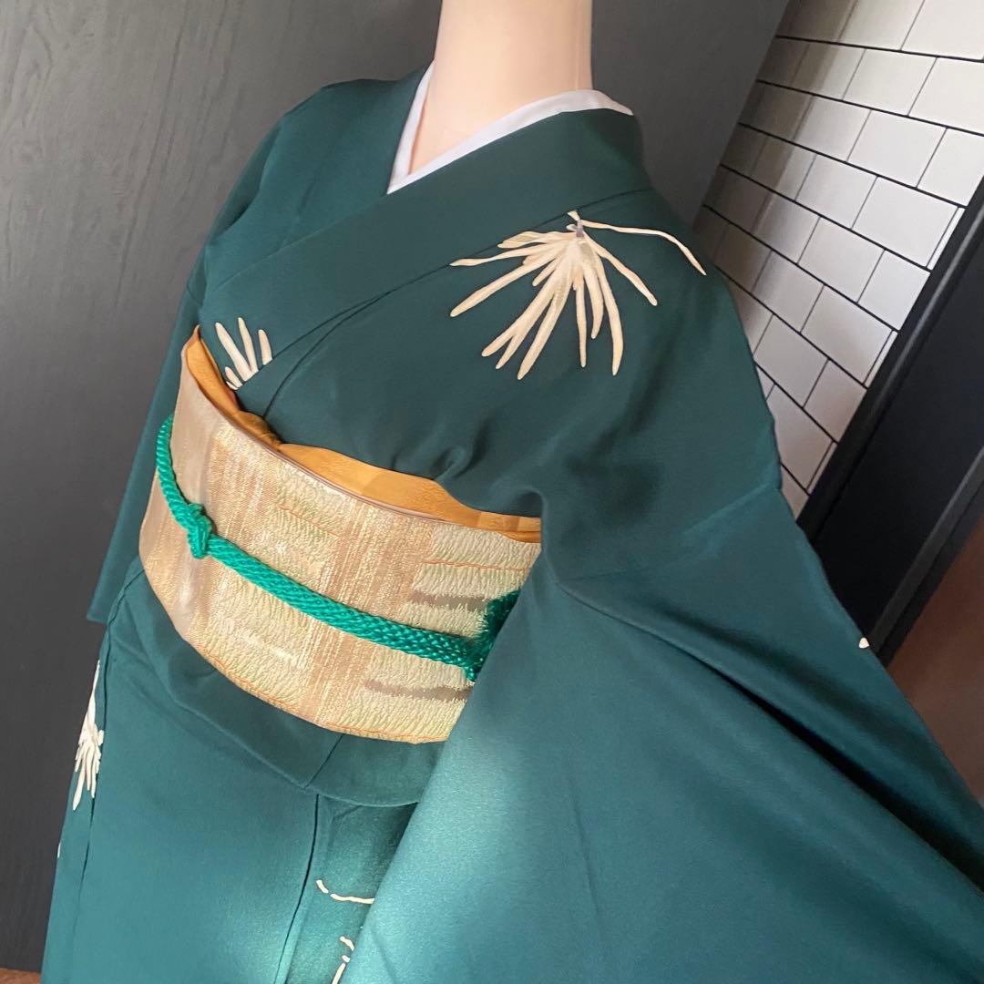 最終値下❤️極上アンティーク中振袖上品な松の枝模様美品！身丈肩153袴などにも
