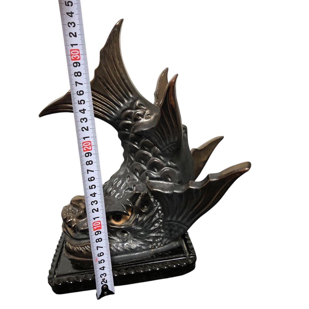 シャチホコ　鯱鉾　龍　置物　魔除　瓦　鬼瓦　古民家　縁起物　厄除け