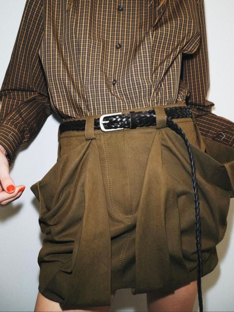 zara ショートカーゴスカート