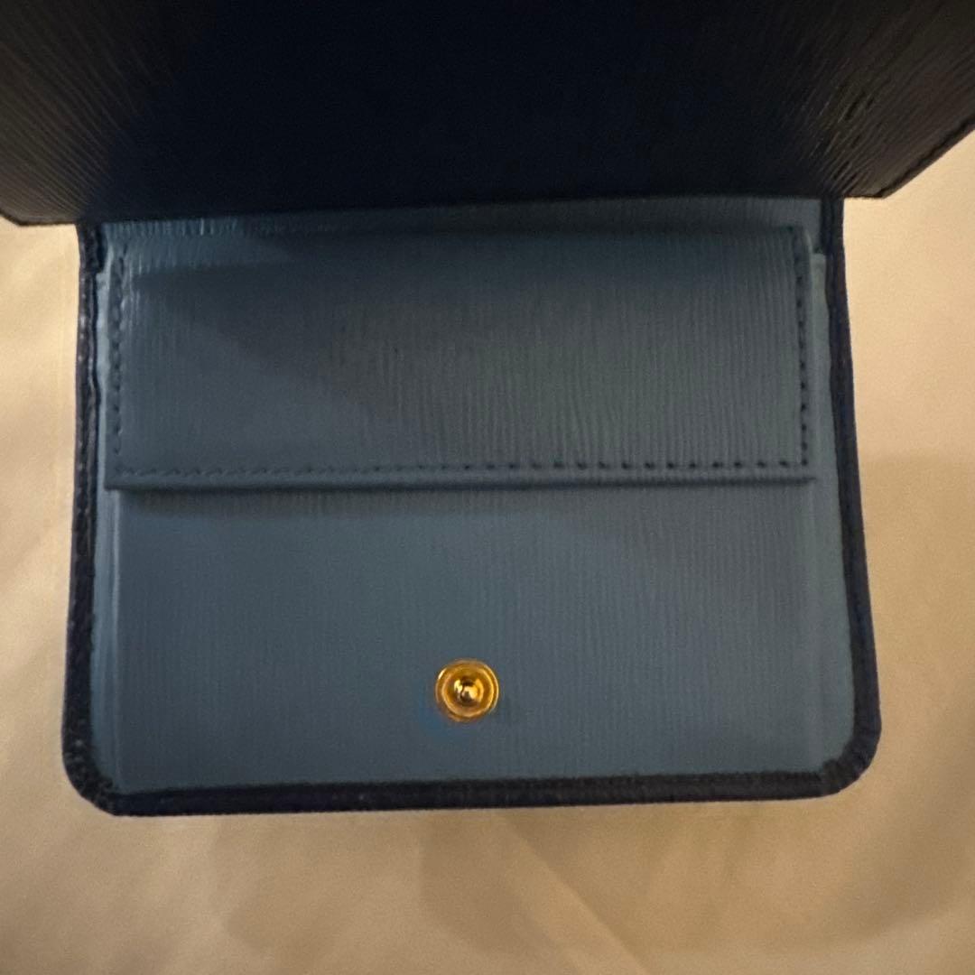 PRADA プラダ　青色　三つ折り財布　ウォレット
