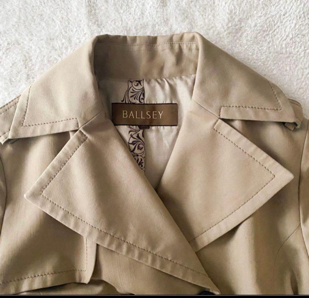 美品✨BALLSEY ボールジィ　シルクウール　ロングトレンチコート　38 M