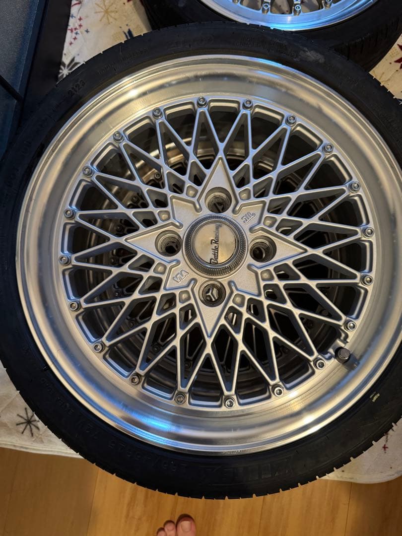 旧車　メッシュホイール 15×5.5J/+35/PCD100 4本セット