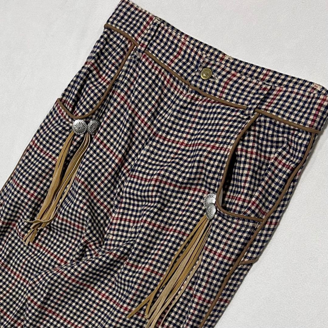 10s mercibeaucoup 12ss チェック サルエルパンツ 平成