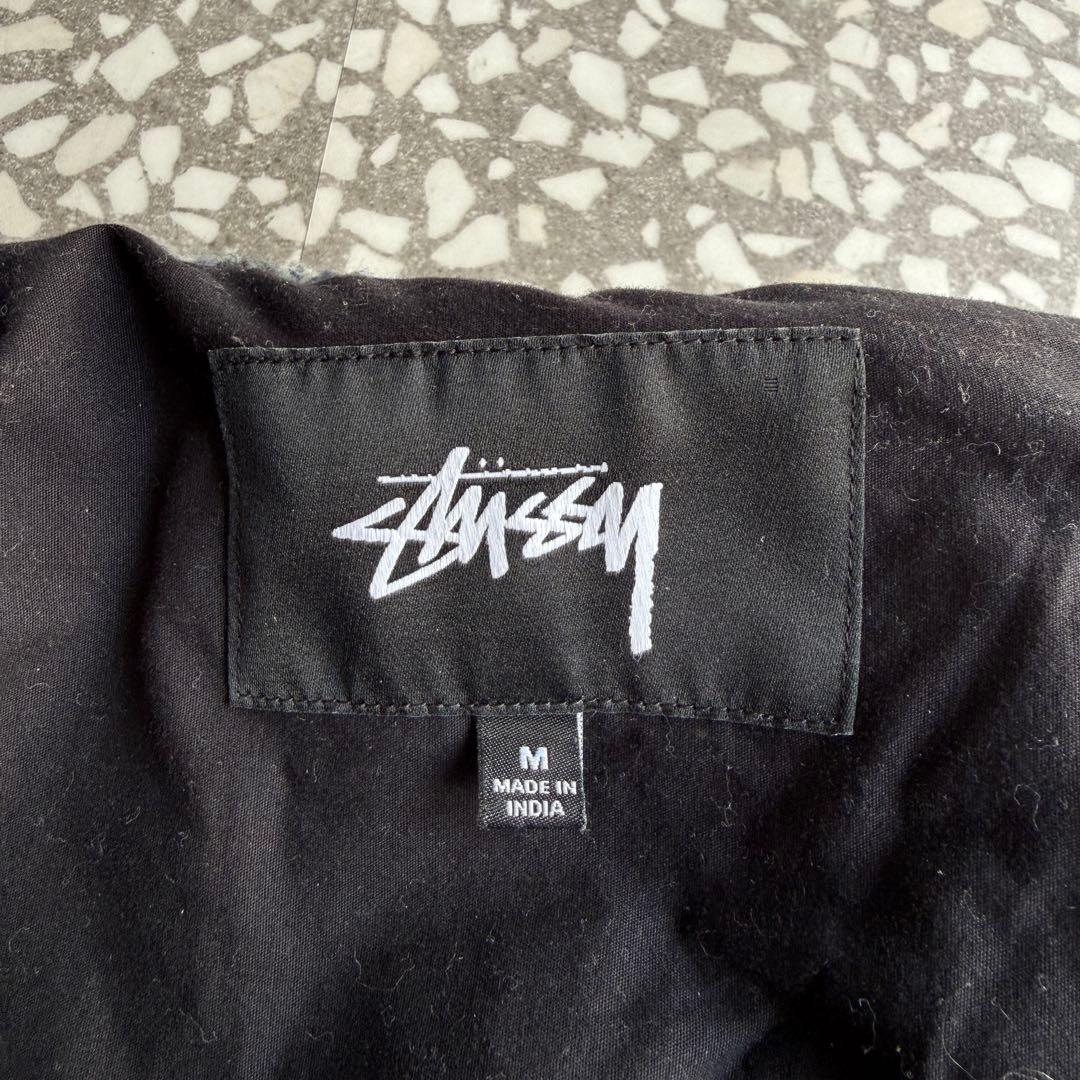 【短丈ボックス、フランネルワークジャケット】stussyアウター古着ストリートM