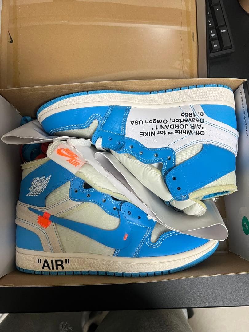 Off-White Air Jordan 1 ブルー/ホワイト 28cm