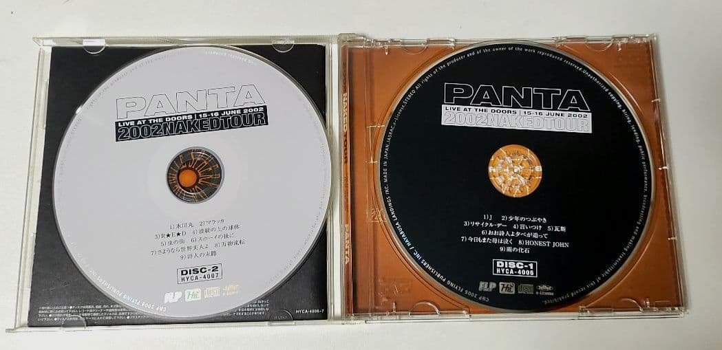PANTA Naked Tour 2002 CD2枚組