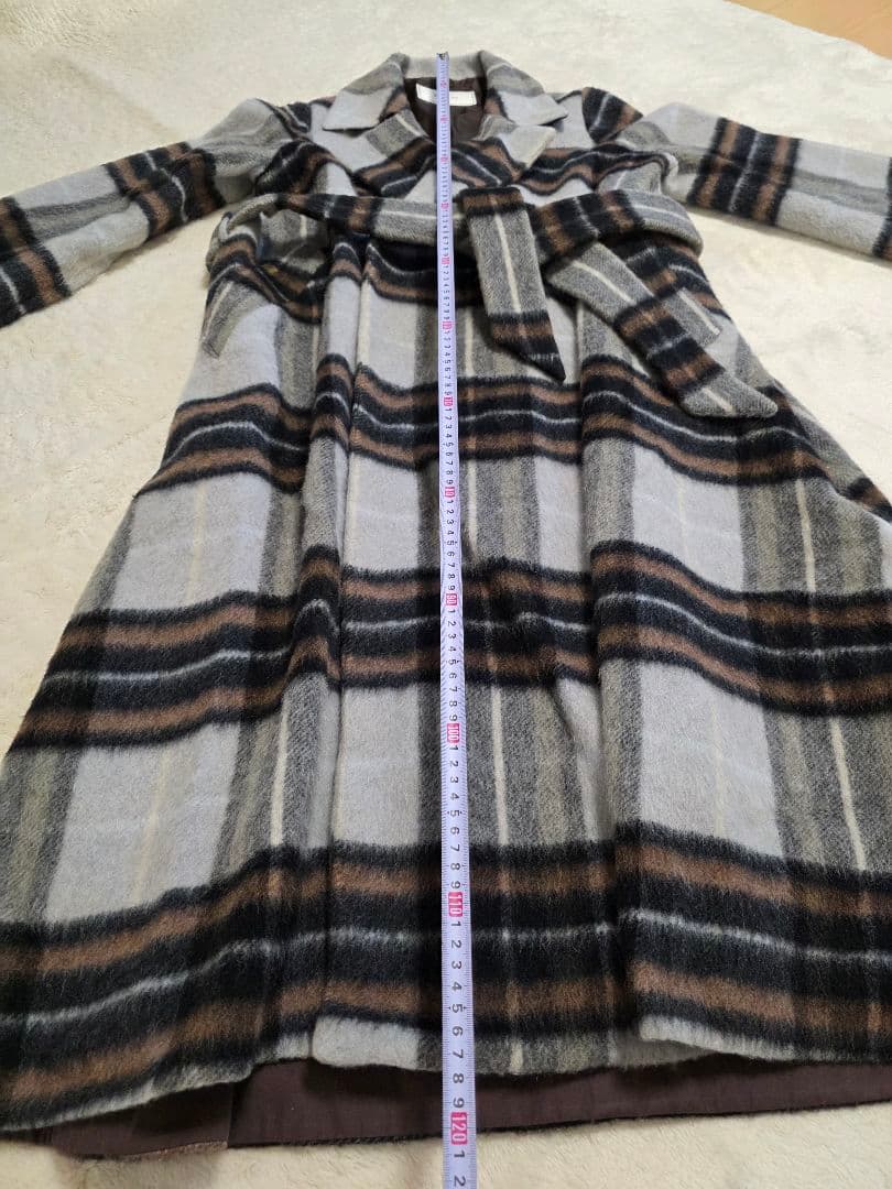 ABAHOUSE チェック柄ロングコート