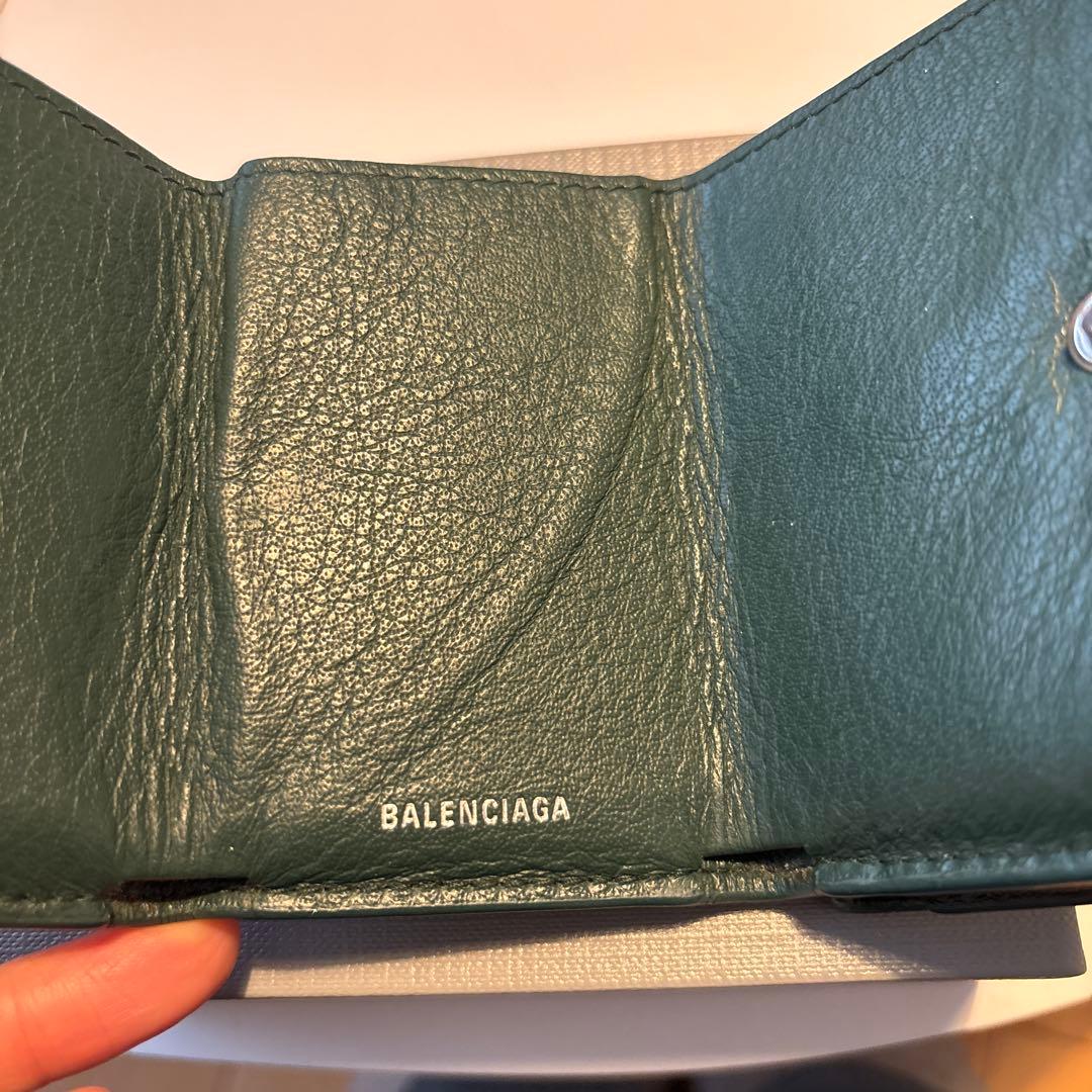 BALENCIAGA グリーン 三つ折り財布