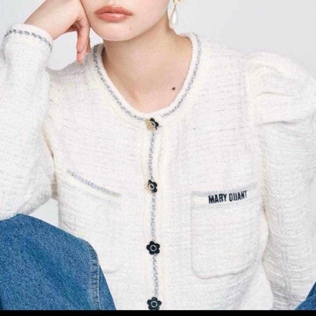 LILY BROWN×MARY QUANT ツイードニットカーディガン