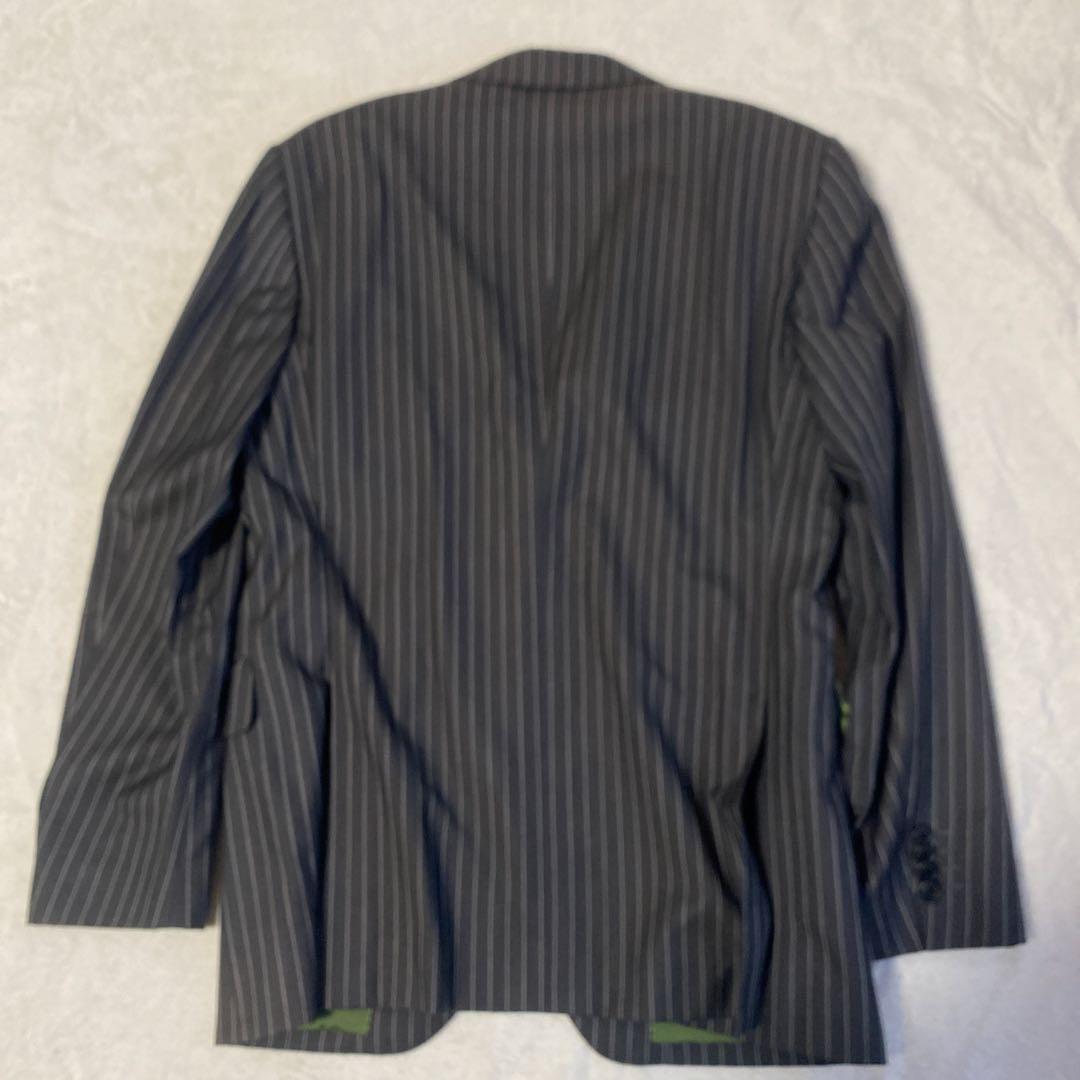 PAUL SMITH ウール シルク ストライプ スーツ ジャケット シングル