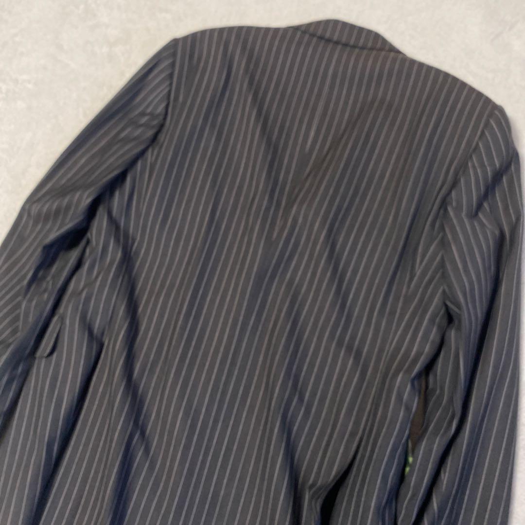 PAUL SMITH ウール シルク ストライプ スーツ ジャケット シングル