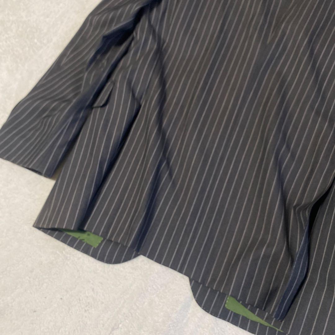 PAUL SMITH ウール シルク ストライプ スーツ ジャケット シングル