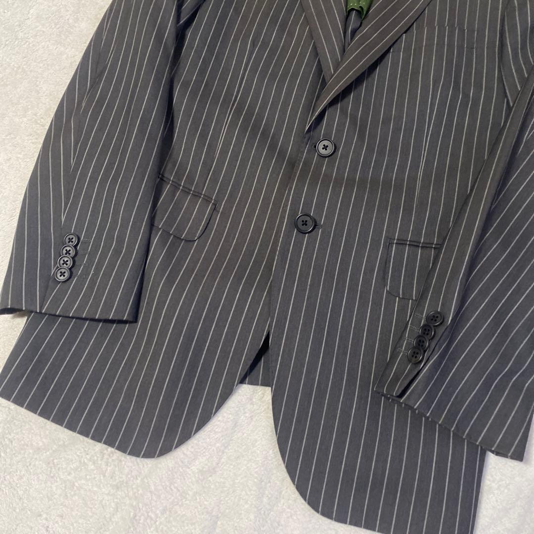 PAUL SMITH ウール シルク ストライプ スーツ ジャケット シングル