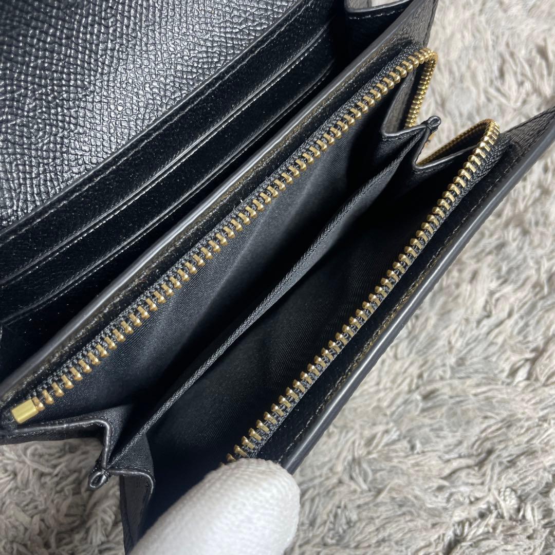 【未使用】COACH コーチ 三つ折り財布 PVC×レザー 花柄 ブラック