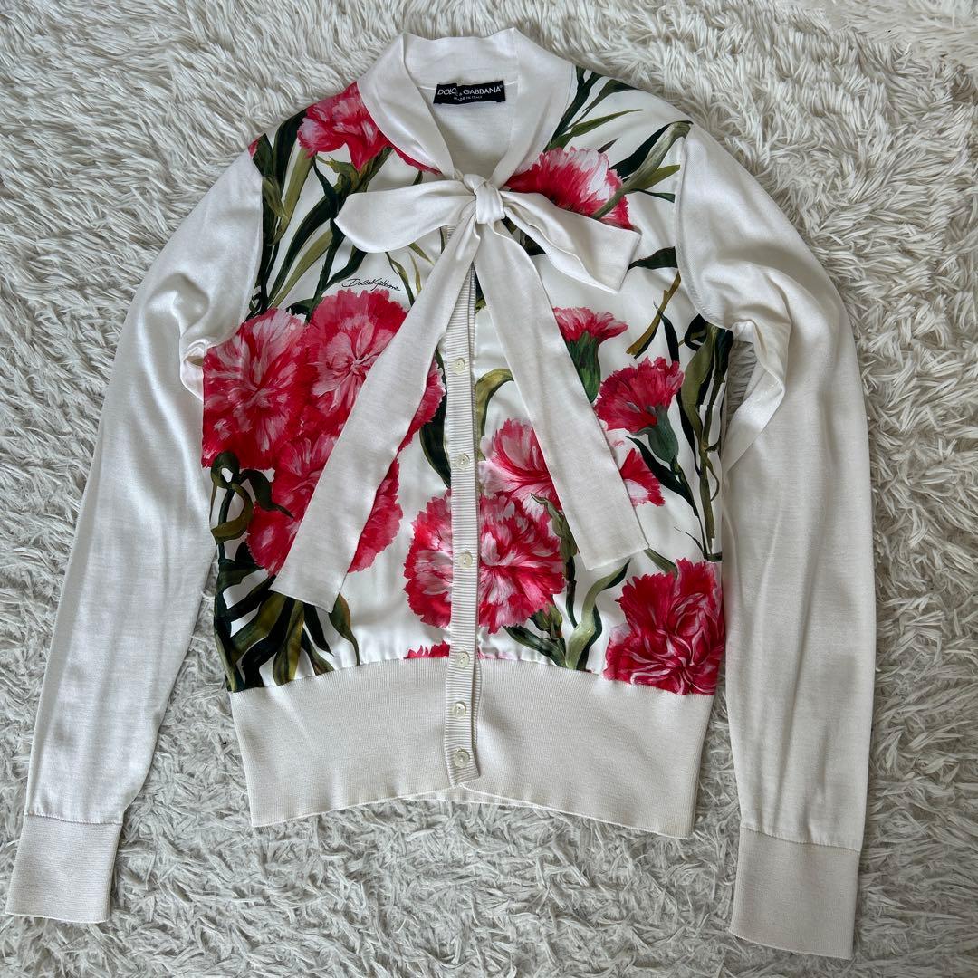 美品　DOLCE&GABBANA ドルチェ＆ガッバーナ カーディガン シルク44