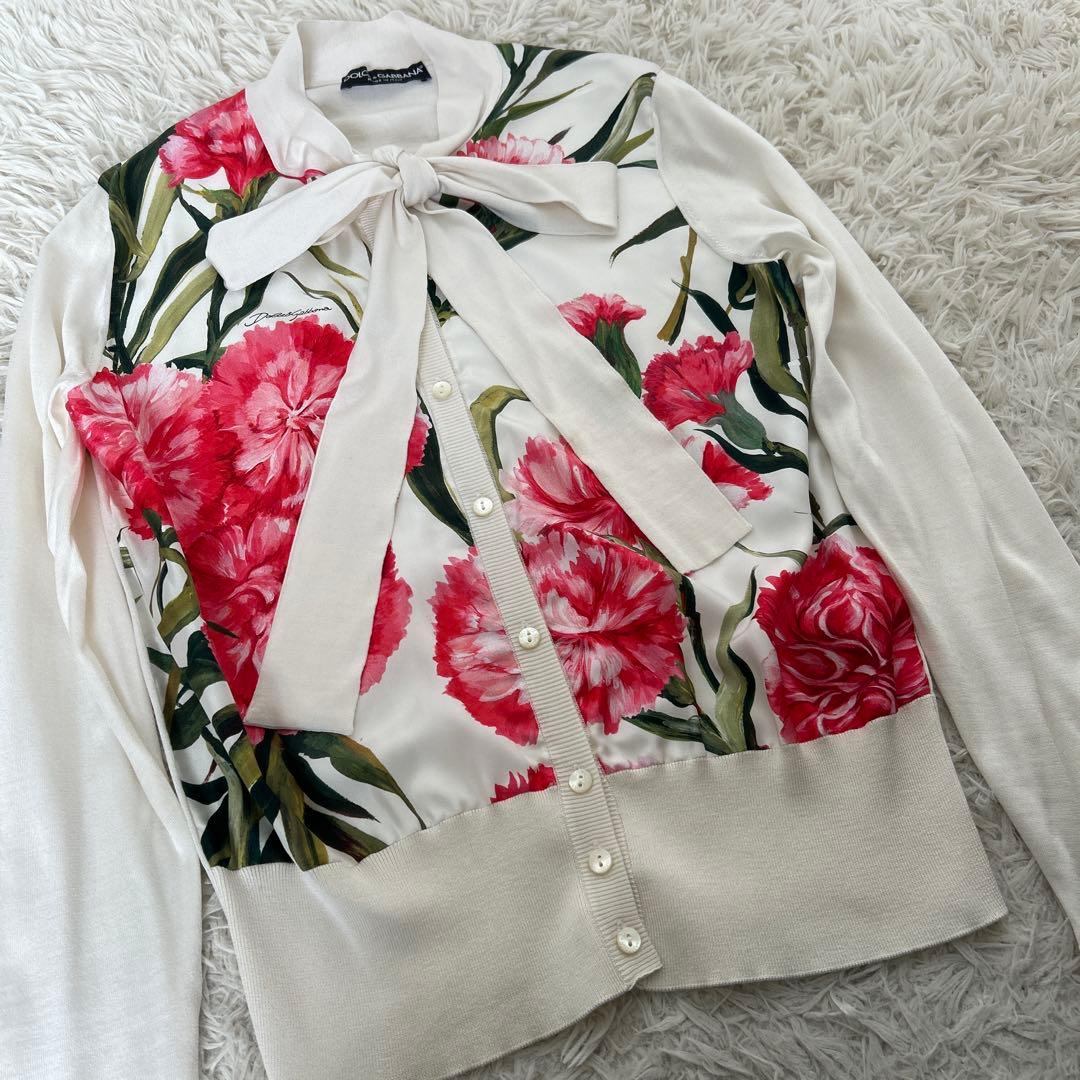 美品　DOLCE&GABBANA ドルチェ＆ガッバーナ カーディガン シルク44