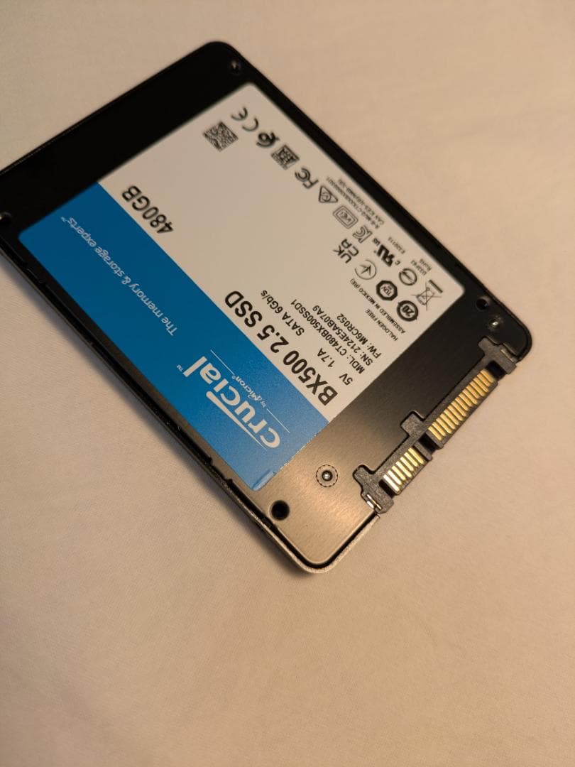内蔵型SSD Crucial BX500 2.5 SSD 480GB