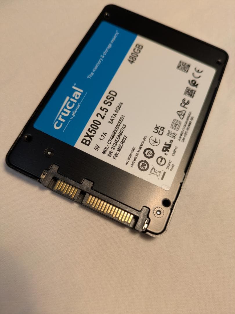 内蔵型SSD Crucial BX500 2.5 SSD 480GB