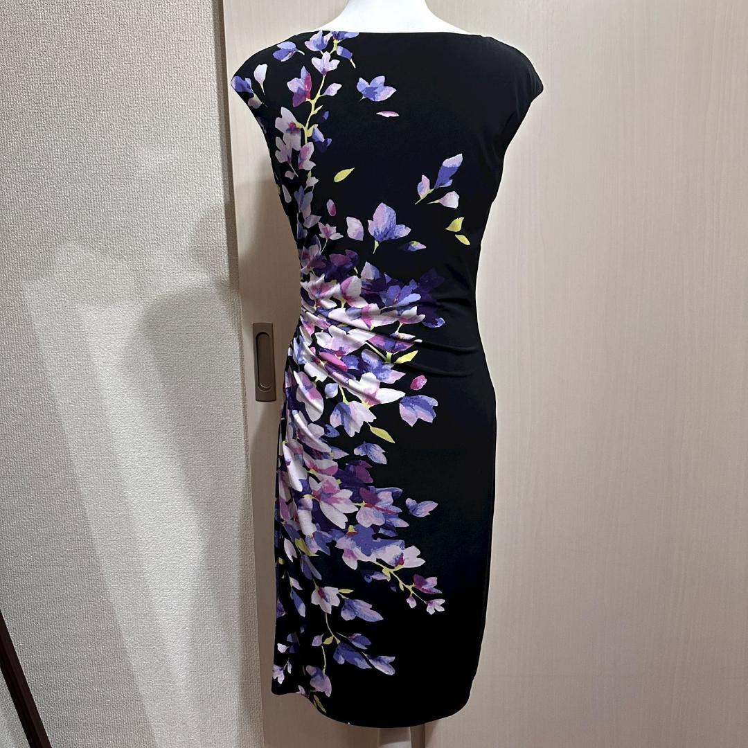 LAUREN RALPH LAUREN　花柄ノースリーブワンピ　4　HR0601