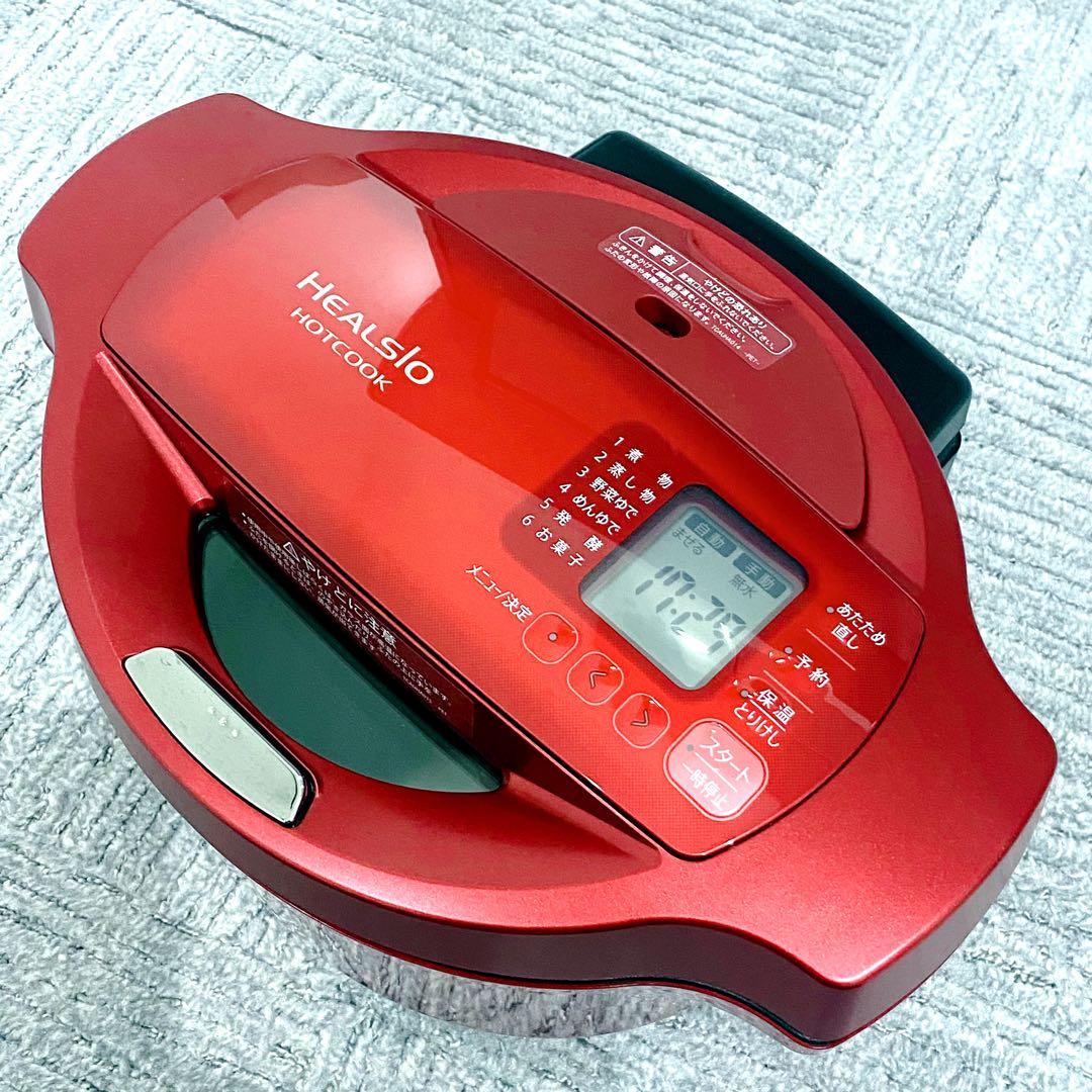 【消毒済】シャープ ヘルシオ ホットクック KN-HT99A-R 電気無水鍋 赤