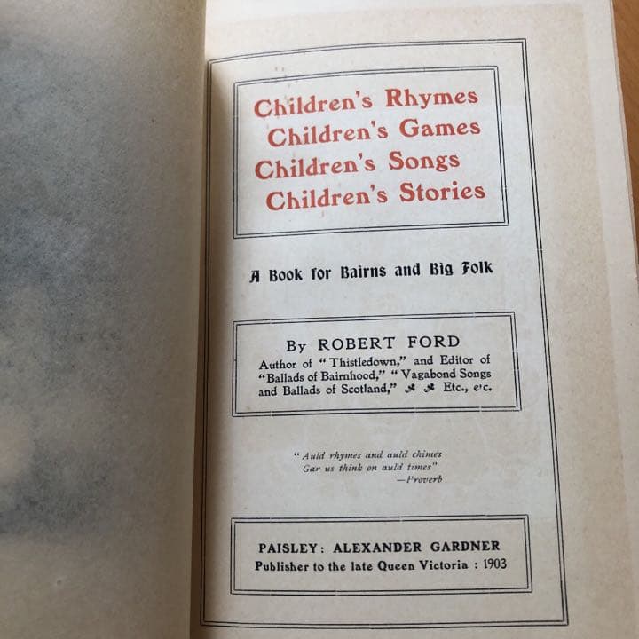 CHILDREN’S RHYMES,ETC. 洋書　アンティーク