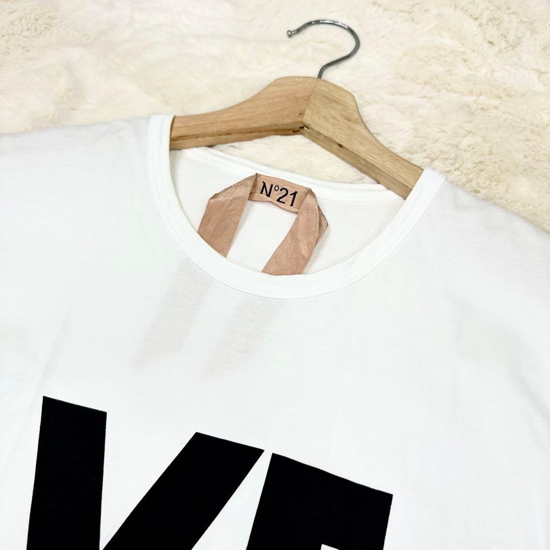 ✨美品✨N°21 YEAH スタッズ ロゴTシャツ 白 イタリア製 綿100%