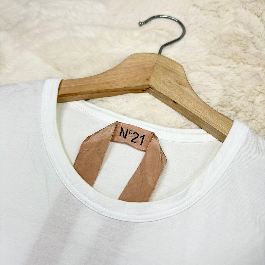 ✨美品✨N°21 YEAH スタッズ ロゴTシャツ 白 イタリア製 綿100%