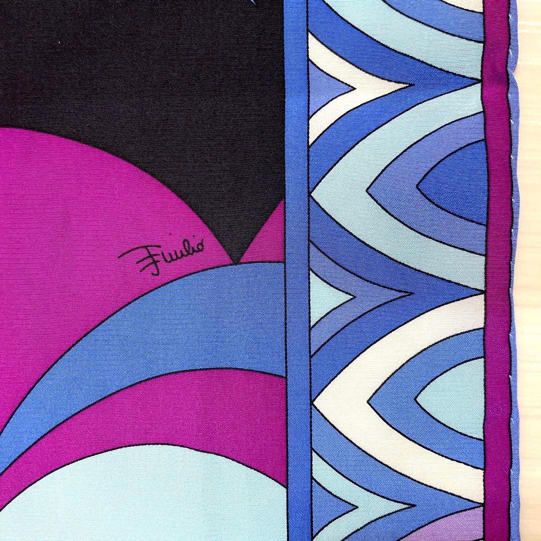 EMILIO PUCCI ロングストール プッチ柄 シルク100%