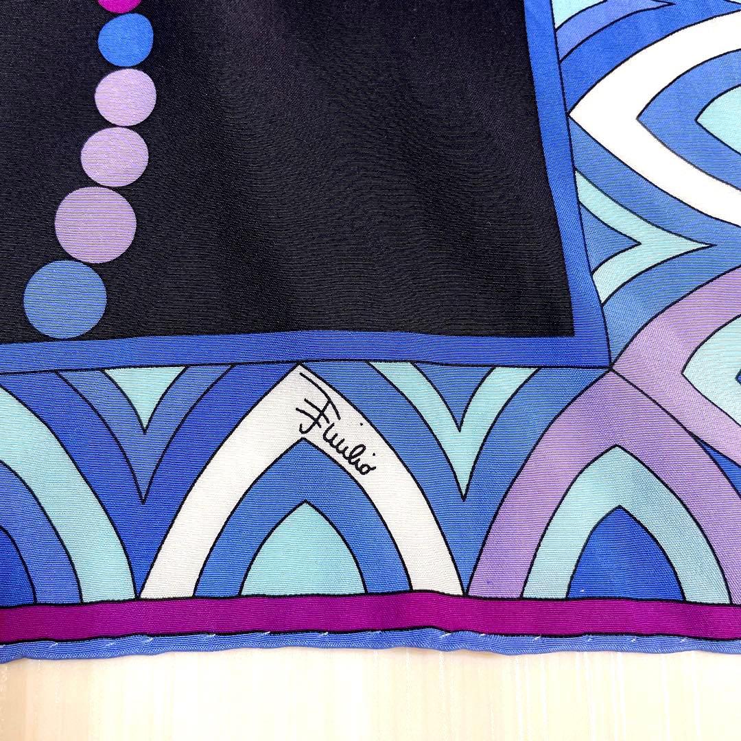 EMILIO PUCCI ロングストール プッチ柄 シルク100%