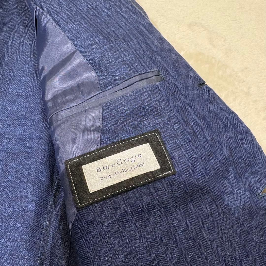 BlueGrigio RING JACKET 麻 リネン テーラードジャケット